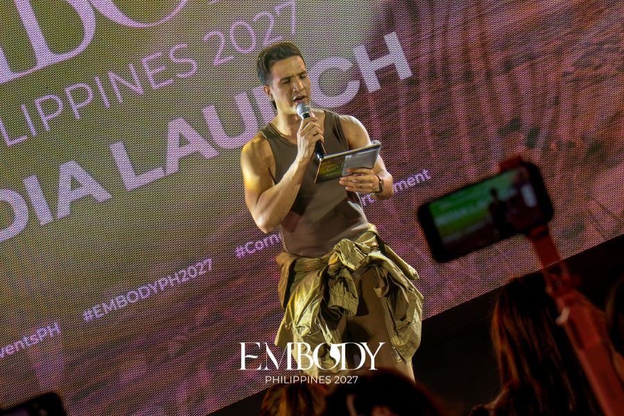 The host on stage